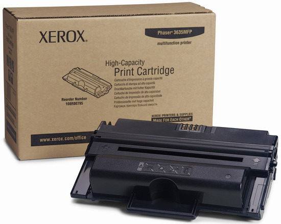 Принт-картридж XEROX Phaser 3635 (цвет: чёрный) [ресурс: 10 000 стр.] [артикул: 108R00796] /оригинальный/