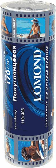 Фотобумага Lomond Semi Glossy Bright полуглянцевая ярко-белая микропористая (210мм х 8м, 170г/кв.м, втулка 50,8мм) [1101303]