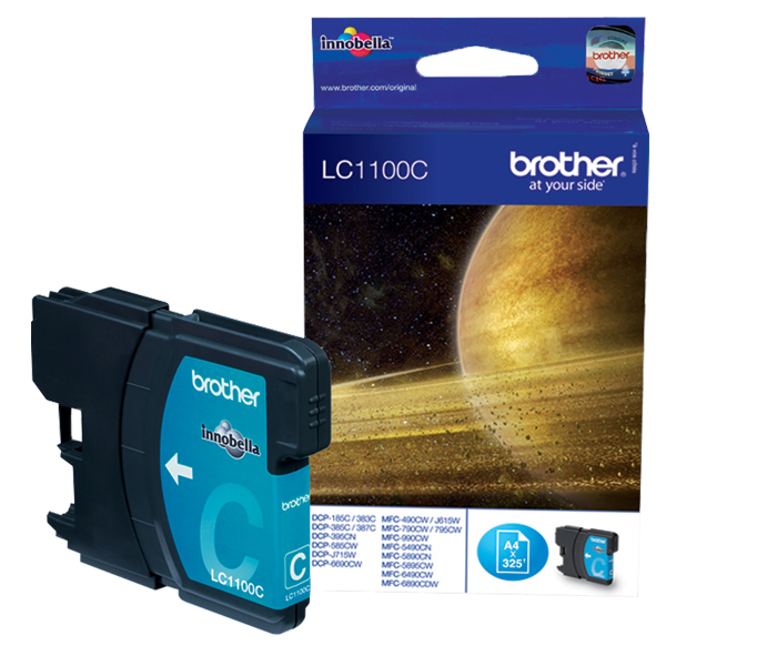Картридж LC-1100C Brother DCP 383/6690/ MFC 490/6890 (цвет: голубой) [ресурс: 325 стр.] [артикул: LC1100C] /оригинальный/