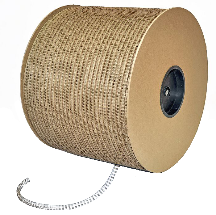 Металлические пружины для переплета в бобине 6,4 мм бронза (1/4", шаг 3:1, 84000 петель)