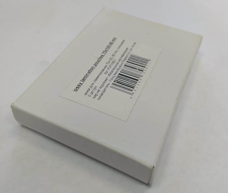 Пленка для ламинирования (75х105мм, 2х80мкм, 100шт/уп) глянцевая /LF/