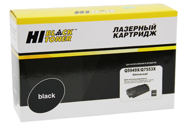 Тонер-картридж универсальный HP LJ 1160/3392 (цвет: чёрный) [ресурс: 7 000 стр.] [артикул: HB-Q5949X] /совместимый [Hi-Black]/