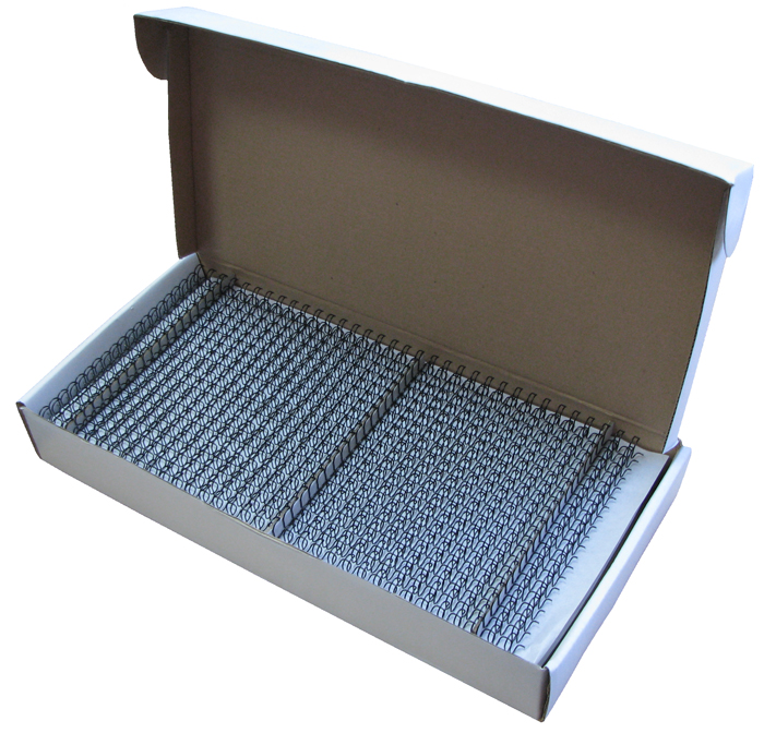 Металлические пружины для переплета в нарезке 12,7 мм черные (1/2", шаг 3:1, 34 петли, 100 шт/уп)