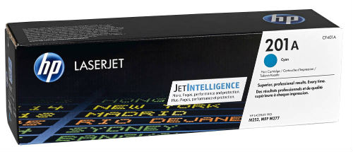 Тонер-картридж HP Color LaserJet Pro M252/277 (цвет: голубой) [ресурс: 1 400 стр.] [артикул: CF401A] /оригинальный/