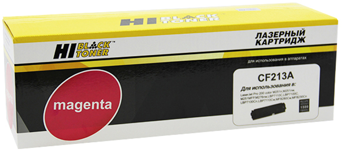 Тонер-картридж HP LaserJet Pro Color M251/276 (цвет: пурпурный) [ресурс: 1 800 стр.] [артикул: HB-CF213A] /совместимый [Hi-Black]/