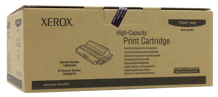 Принт-картридж Xerox Phaser 3428 (цвет: чёрный) [ресурс: 4 000 стр.] [артикул: 106R01245] /оригинальный/ [R]