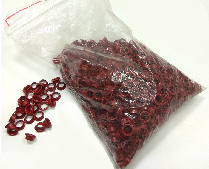 Люверсы металлические D=5,5 мм (красные) (1000 шт/уп) [R]