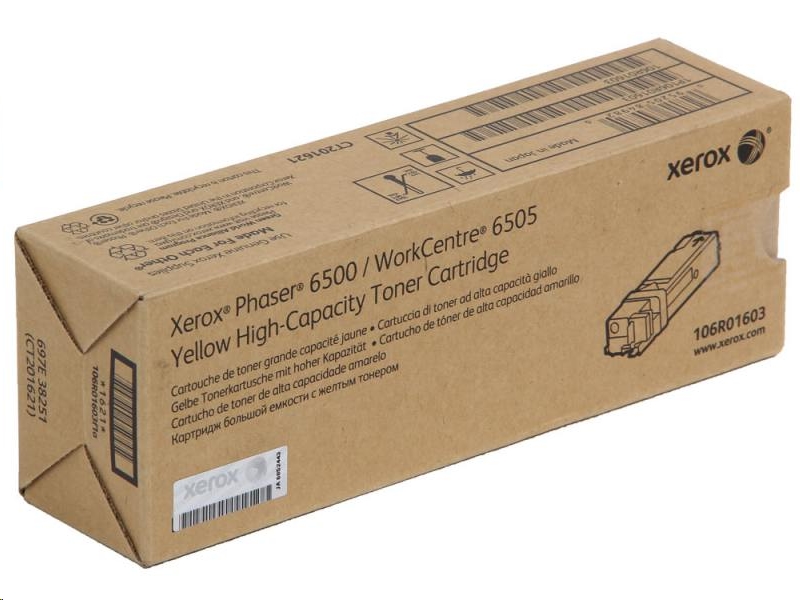 Принт-картридж Phaser 6500/WC 6505 (цвет: жёлтый) [ресурс: 2 500 стр.] [артикул: 106R01603] /оригинальный/