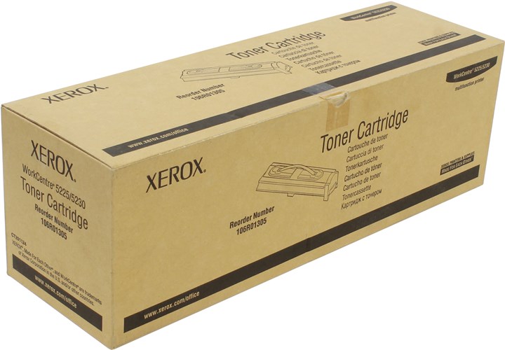 Тонер-картридж Xerox WCP 5222/5225/5230 (цвет: черный) [ресурс: 30 000стр.] [артикул: 106R01305] /оригинальный/