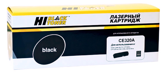 Тонер-картридж HP LaserJet Pro Color CM1415/CP1525 (цвет: чёрный) [ресурс: 2 000 стр.] [артикул: HB-CE320A] /совместимый [Hi-Black]/