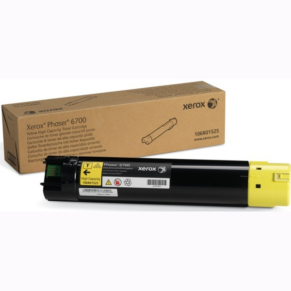 Тонер-картридж Xerox Phaser 6700 (цвет: жёлтый) [ресурс: 12 000 стр.] [артикул: 106R01525] /оригинальный/