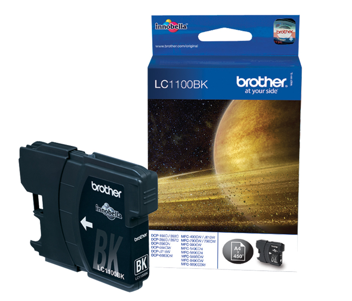 Картридж LC-1100BK Brother DCP 383/6690/ MFC 490/6890 (цвет: чёрный) [ресурс: 450 стр.] [артикул: LC1100BK] /оригинальный/