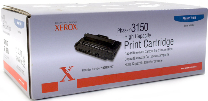 Принт-картридж Xerox Phaser 3150 (цвет: чёрный) [ресурс: 5 000 стр.] [артикул: 109R00747] /оригинальный/ [R]