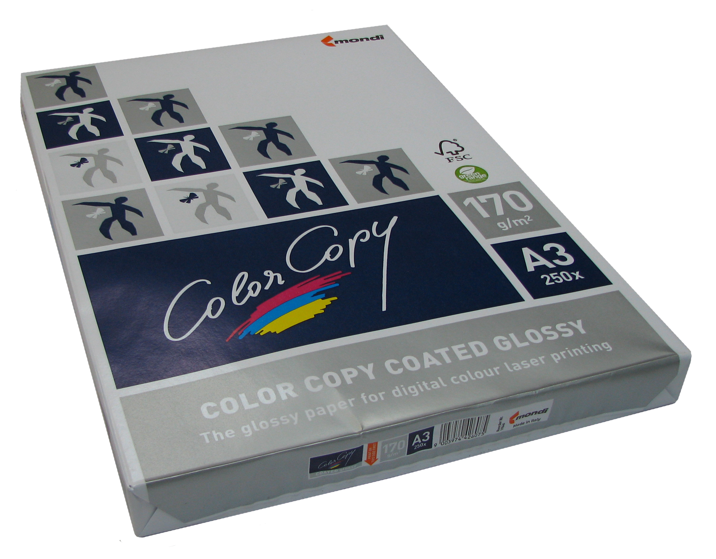 Бумага для лазерной печати Color Copy Glossy (глянцевая) A3 (170 г/кв.м, 297x420 мм, 250 л/пач)