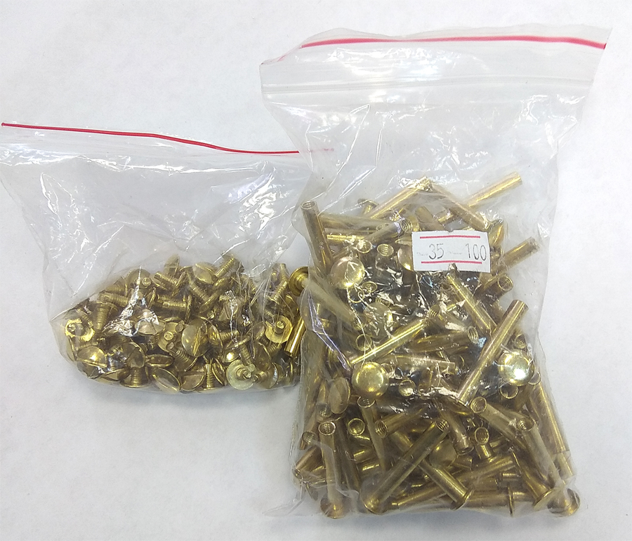 Болты металлические для скрепления "Золото" (35мм, 100шт/уп)