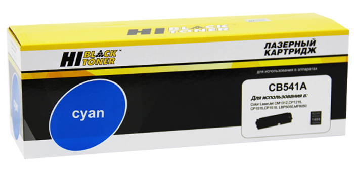 Тонер-картридж HP Color LaserJet CM1312/ CP1210/1518 (цвет: голубой) [ресурс: 1 400 стр.] [артикул: HB-CB541A] /совместимый [Hi-Black]/