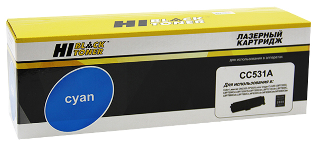 Тонер-картридж HP Color LaserJet CM2320/ CP2020/2025 (цвет: голубой) [ресурс: 2 800 стр.] [артикул: HB-CC531A/718] /совместимый [Hi-Black]/