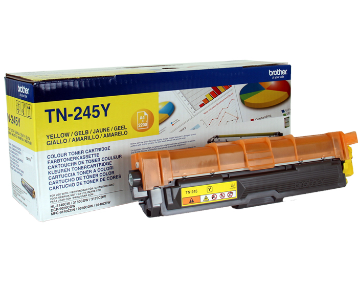 Тонер-картридж TN-245Y Brother HL 3140/3170/ DCP 9020/ MFC 9140/9340 (цвет: желтый) [ресурс: 2 200 стр.] [артикул: TN245Y] /оригинальный/