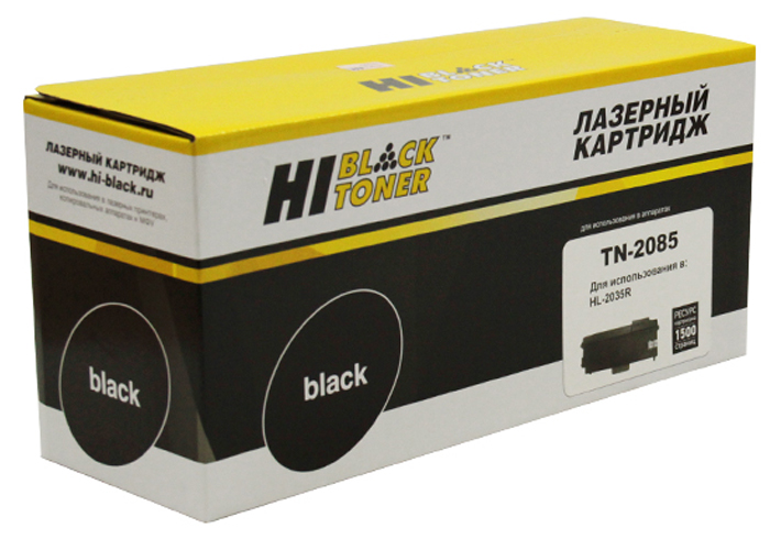 Тонер-картридж Brother HL 2035 (цвет: чёрный) [ресурс: 1 500 стр.] [артикул: HB-TN-2085] /совместимый [Hi-Black]/