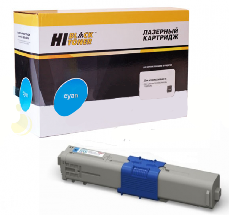 Тонер-картридж OKI C301/321/ MC351 (цвет: голубой) [ресурс: 1 500 стр.] [артикул: HB-44973543] /совместимый [Hi-Black]/