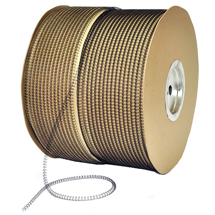 Металлические пружины для переплета в бобине 6,4 мм черные (1/4", шаг 3:1, 92000 петель)