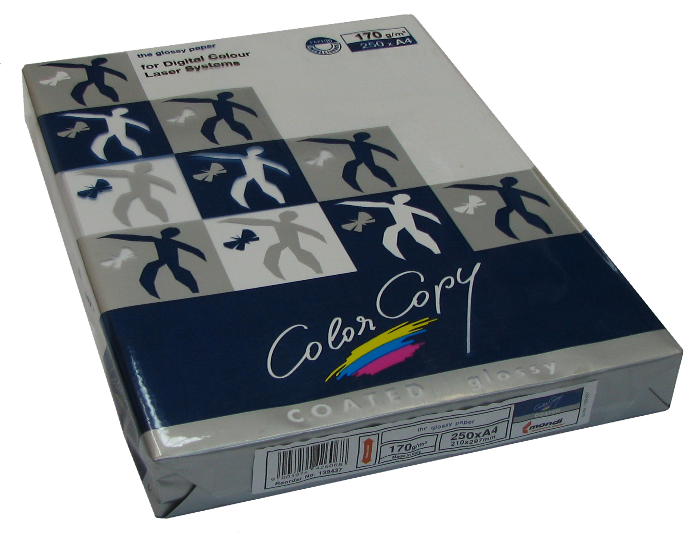 Бумага для лазерной печати Color Copy Glossy (глянцевая) A4 (170 г/кв.м, 210x297 мм, 250 л/пач)