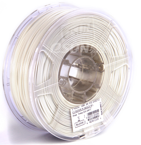 Проволока ABS+ ESUN для печати на 3D-принтерах (диаметр нити: 1,75 мм, вес катушки: 1 кг, цвет: светящийся синий)