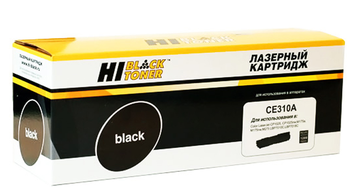 Тонер-картридж HP Color LaserJet Pro CP1012/1025/ M175/275 (цвет: чёрный) [ресурс: 1 200 стр.] [артикул: HB-CE310A] /совместимый [Hi-Black]/