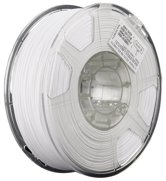 Проволока PETG-пластик ESUN для печати на 3D-принтерах (диаметр нити: 1,75 мм, вес катушки: 1 кг, цвет: белый)