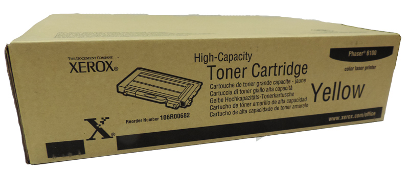 106R00682 Тонер-картридж Xerox Phaser 6100 (желтый) [5000 страниц] [R]