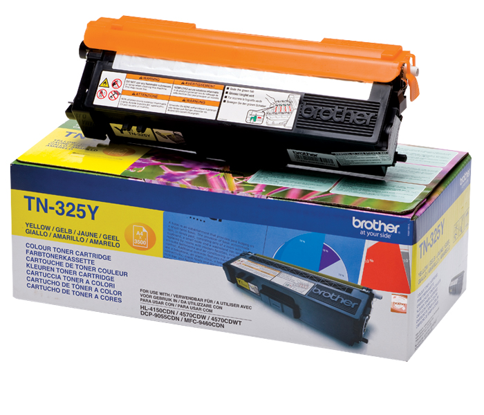 Тонер-картридж TN-325Y Brother HL 4140/4570/ DCP 9055/9270/ MFC 9460/9970 (цвет: желтый) [ресурс: 3 500 стр.] [артикул: TN325Y] /оригинальный/