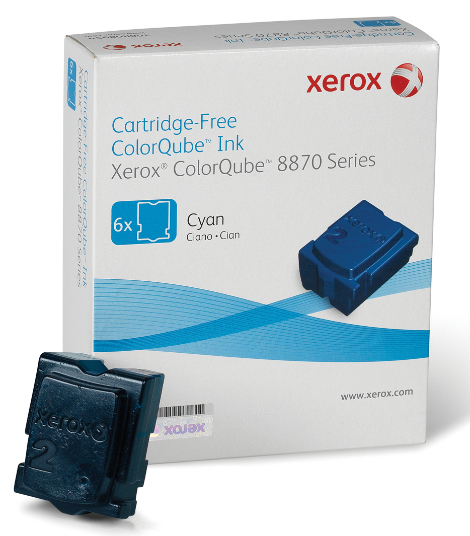 Чернила Xerox ColorQube 8870/8880 (цвет: голубые) [ресурс: 6 х 2880 стр.] [артикул: 108R00958] /оригинальные/