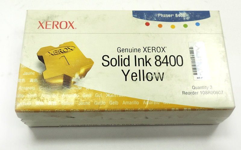 108R00607 Картридж твердочернильный (3шт/уп) Xerox Phaser 8400 (желтый) [3400 страниц] [R]