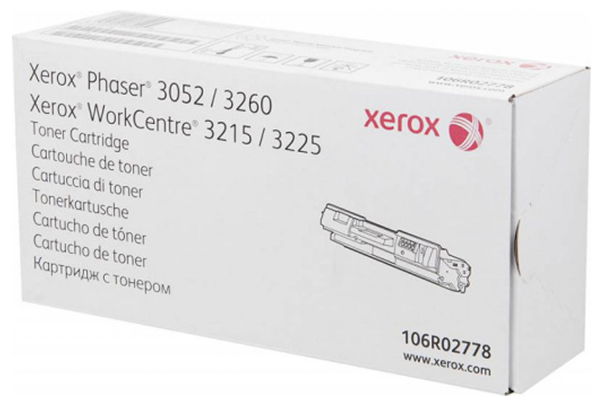 Тонер-картридж Xerox Phaser 3052/3260/ WC 3215/3225 (цвет: чёрный) [ресурс: 3 000 стр.] [артикул: 106R02778] /оригинальный/