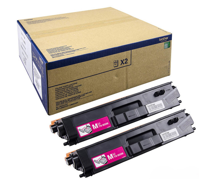 Тонер-картридж TN-900M Brother HL L9200/ MFC L9550 (цвет: пурпурный) [ресурс: 2 x 6 000 стр.] [артикул: TN900MTWIN] /оригинальный/