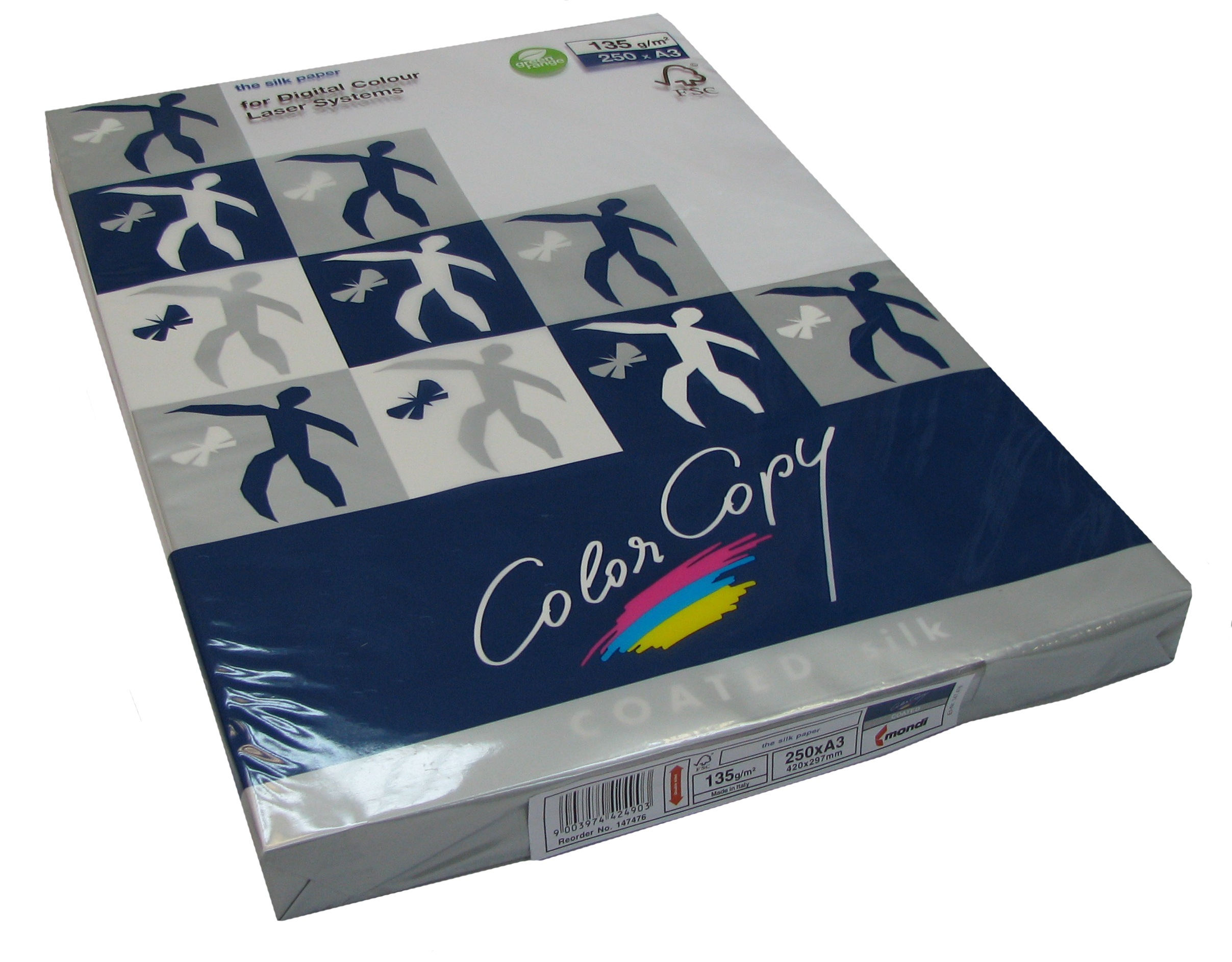 Бумага для лазерной печати Color Copy Silk (матовая) A3 (135 г/кв.м, 297x420 мм, 250 л/пач)