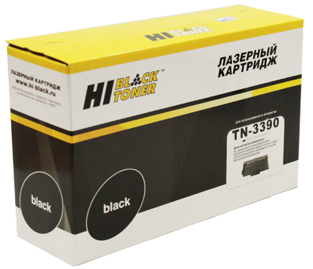 Тонер-картридж Brother HL 5440/6180 (цвет: чёрный) [ресурс: 12 000 стр.] [артикул: HB-TN-3390] /совместимый [Hi-Black]/