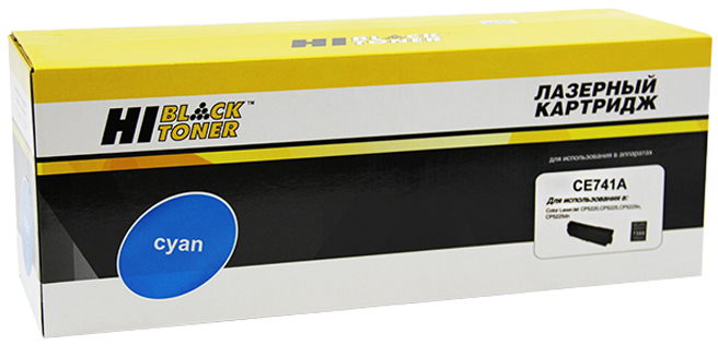Тонер-картридж HP LaserJet Pro Color CP5220ser/5225 (цвет: голубой) [ресурс: 7 300 стр.] [артикул: HB-CE741A] /совместимый [Hi-Black]/