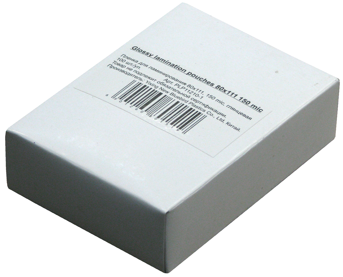Пленка для ламинирования А7 (80х111мм, 2х150мкм, 100шт/уп) глянцевая /LF/