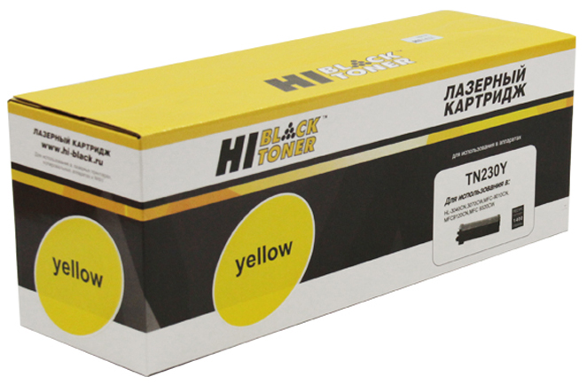 Тонер-картридж Brother HL 3040/3070/ MFC 9010/9120 (цвет: жёлтый) [артикул: 1 400 стр.] [артикул: HB-TN-230Y] /совместимый [Hi-Black]/
