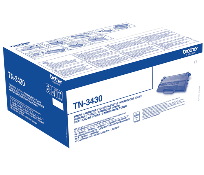Тонер-картридж TN-3430 Brother HL L5000/6400/ DCP L5500/6600/ MFC L5700/6900 (цвет: черный) [ресурс: 3 000 стр.] [артикул: TN3430] /оригинальный/