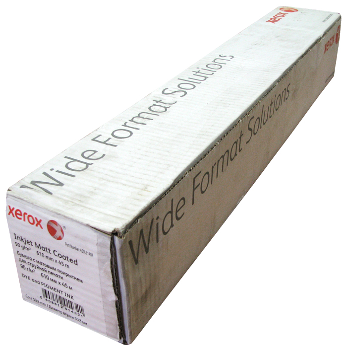 Бумага для плоттеров Xerox Inkjet Matt Coated (матовая) A1+ (610 мм x 45 м, 90 г/кв.м, втулка 50,8 мм) [арт. 450L91404]