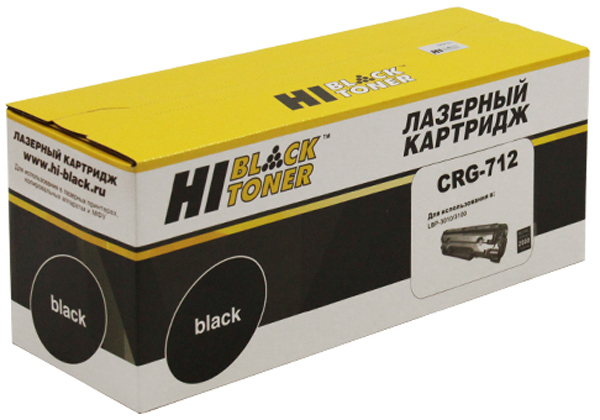 Тонер-картридж Canon LBP-3010/3100 (цвет: чёрный) [ресурс: 2 000 стр.] [артикул: HB-№712] /совместимый [Hi-Black]/