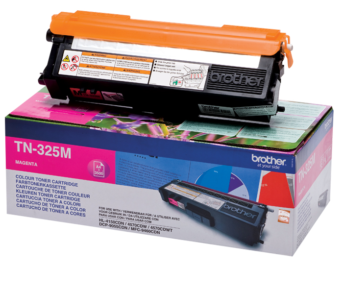 Тонер-картридж TN-325M Brother HL 4140/4570/ DCP 9055/9270/ MFC 9460/9970 (цвет: пурпурный) [ресурс: 3 500 стр.] [артикул: TN325M] /оригинальный/