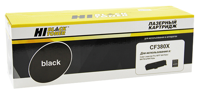 Тонер-картридж HP Color LaserJet Pro M476 (цвет: чёрный) [ресурс: 4 400 стр.] [артикул: HB-CF380X] /совместимый [Hi-Black]/