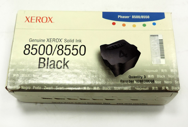 108R00668 Картридж твердочернильный (3шт/уп) Xerox Phaser 8500/8550 (черный) [3x1000 страниц] [R]