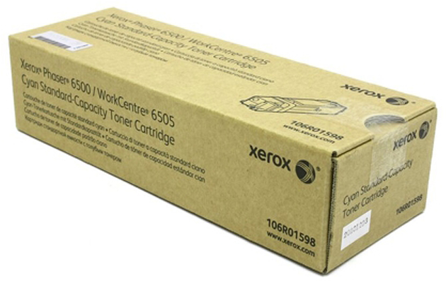 Принт-картридж Phaser 6500/WC 6505 (цвет: голубой) [ресурс: 1 000 стр.] [артикул: 106R01598] /оригинальный/