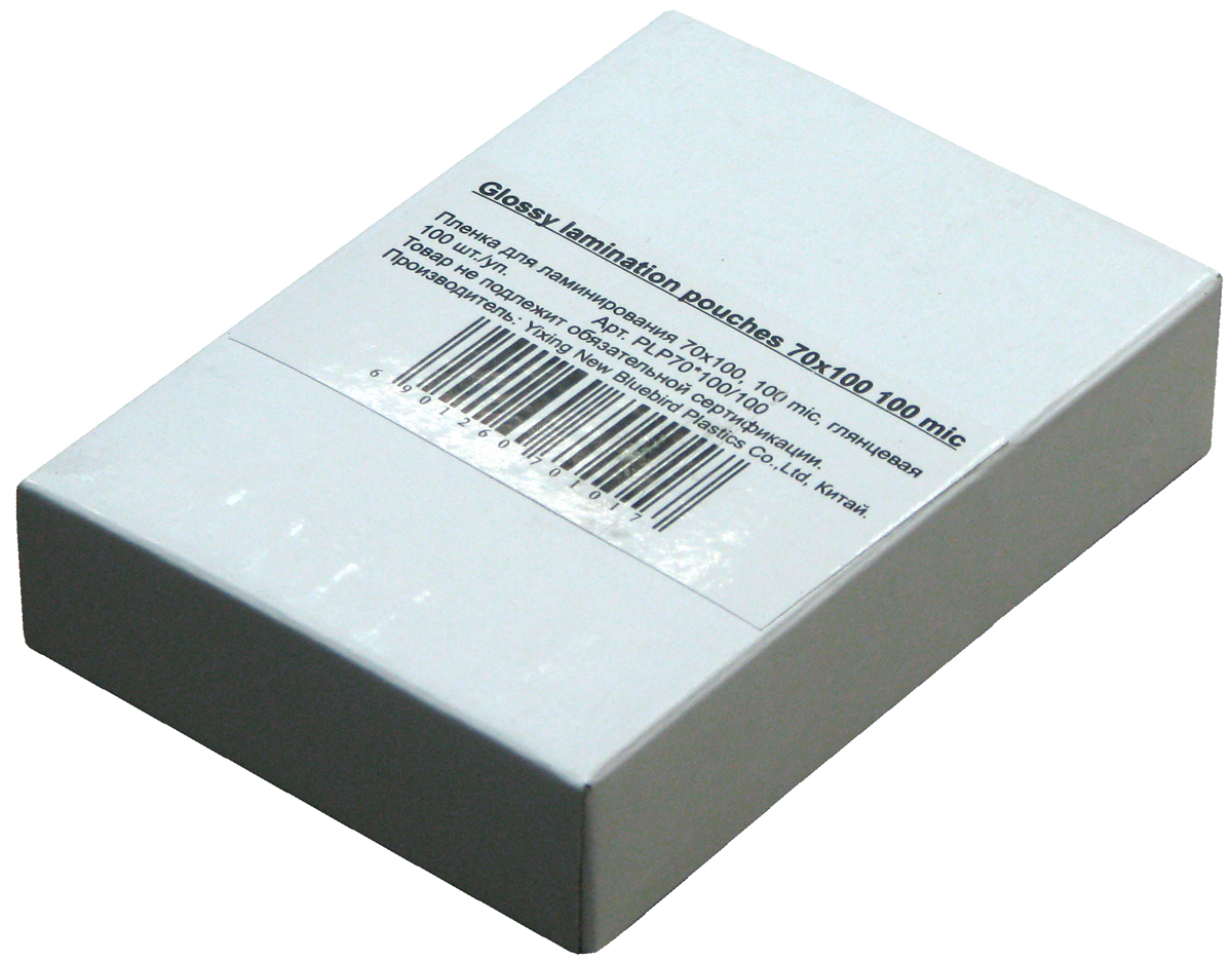 Пленка для ламинирования (70х100мм, 2х100мкм, 100шт/уп) глянцевая /LF/