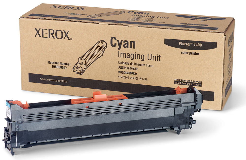 Копи-картридж Xerox Phaser 7400 (цвет: голубой) [ресурс: 30 000 стр.] [артикул: 108R00647] /оригинальный/