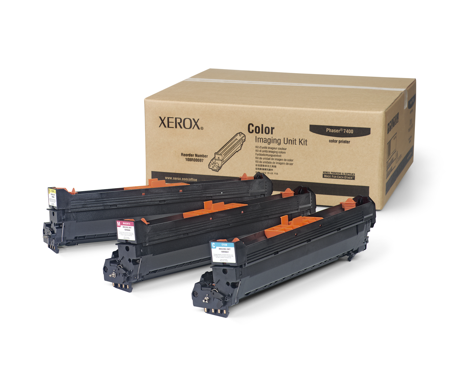 Комплект цветных копи-картриджей (CMY) Xerox Phaser 7400 [артикул: 108R00697] /оригинальный/